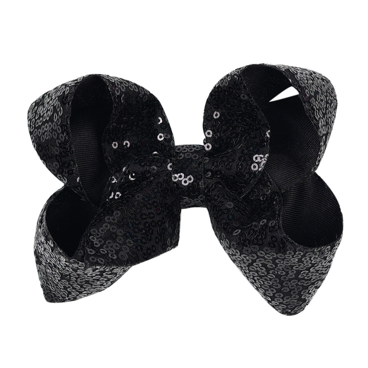Children's Rhinestone Butterfly Hair Clip Solid Color Girl Sequin Hairpin 5 Inches