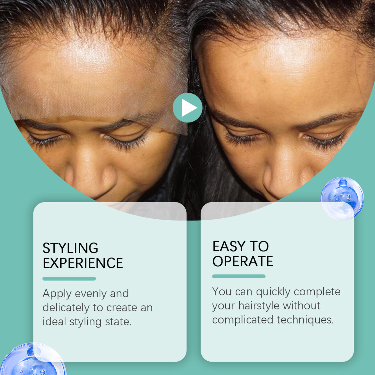 Hoegoa Wig Setting Glue, Mousse Mild Formula Wig Care Moisturizing, Setting And Long-Lasting Styling Care