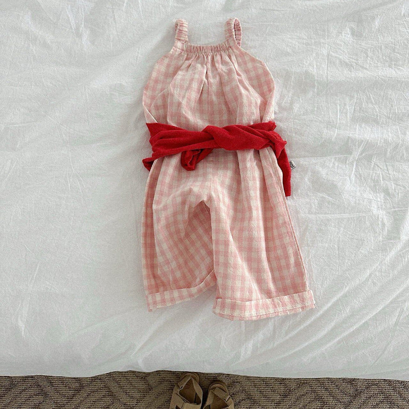 Versatile soft baby girl jumpsuit