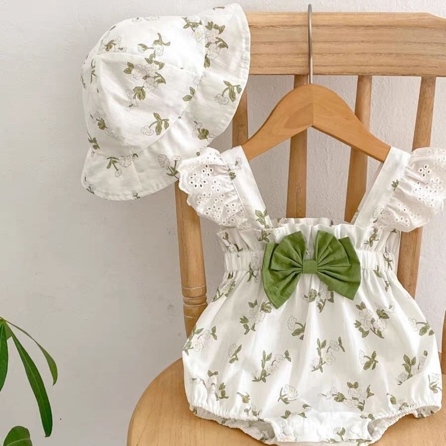 Baby Clothes Newborn Romper Girl Baby Onesie Thin Sleeveless Bodysuit
