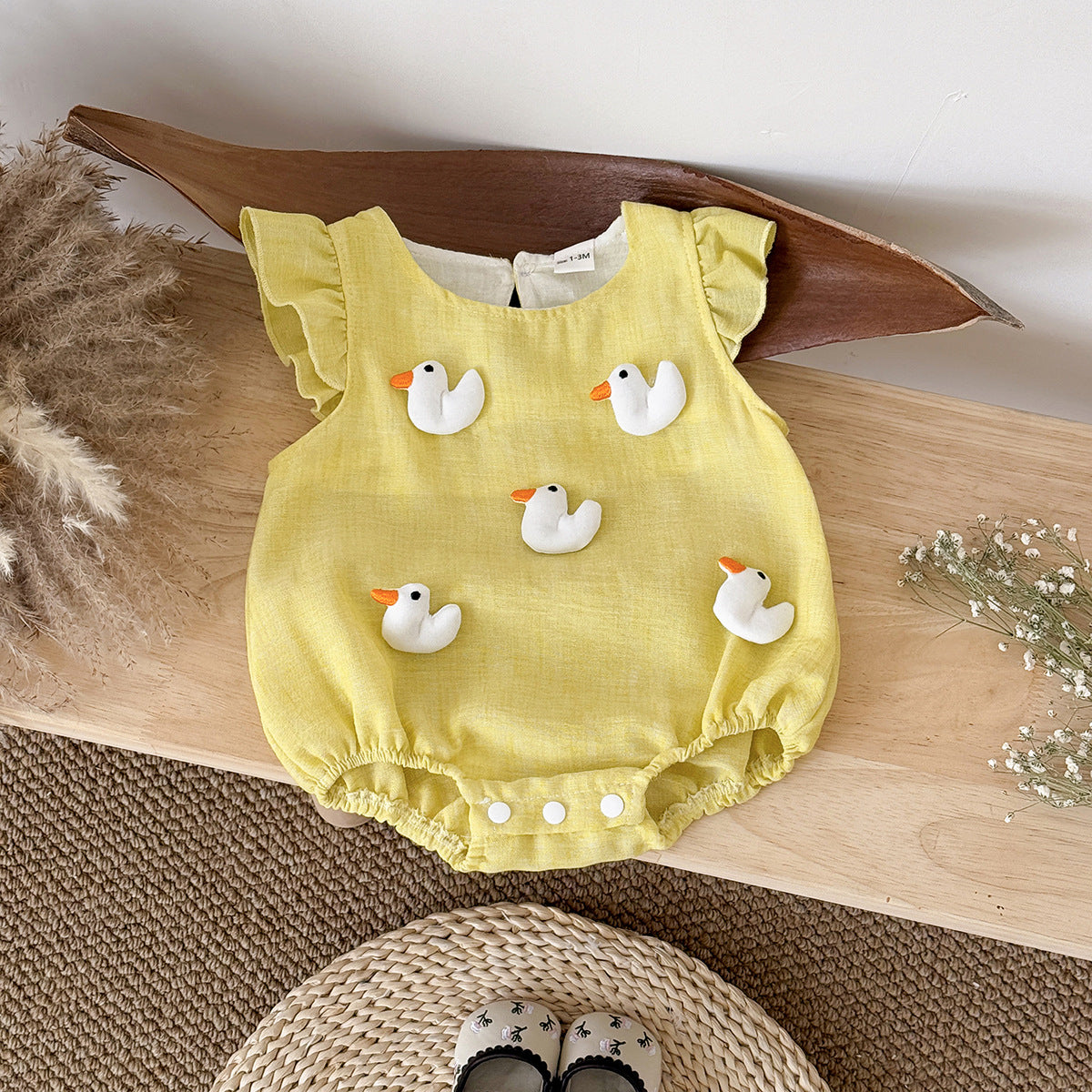 Summer clothes thin jumpsuit for baby girls crawling clothes