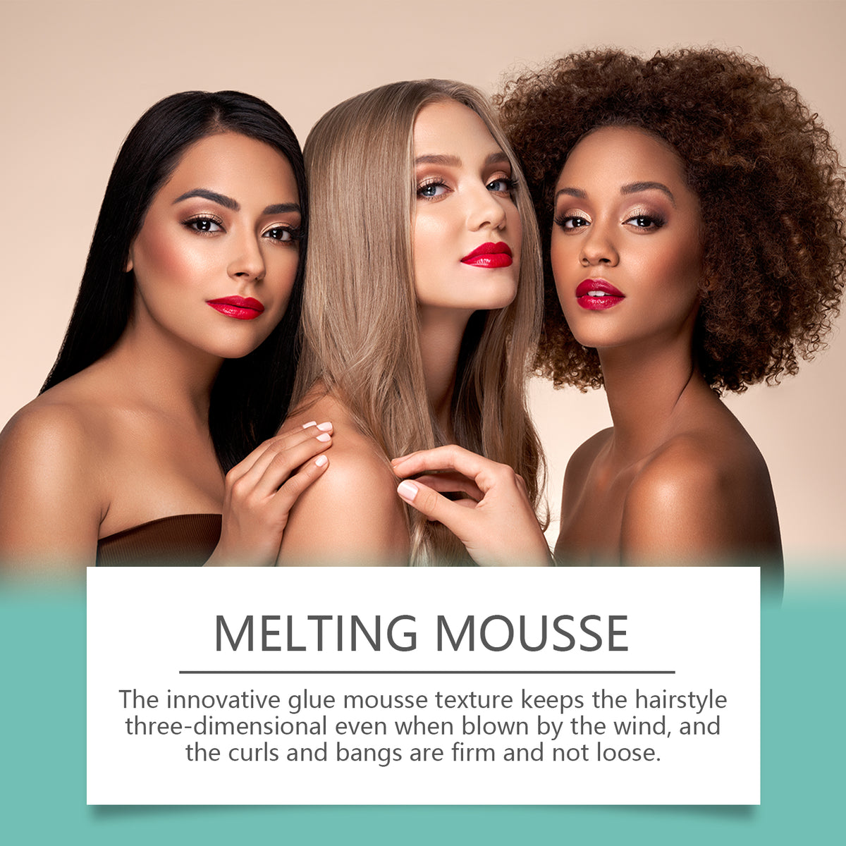 Hoegoa Wig Setting Glue, Mousse Mild Formula Wig Care Moisturizing, Setting And Long-Lasting Styling Care