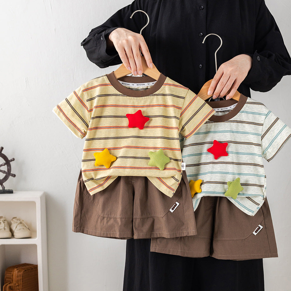 Summer clothes baby summer clothes short sleeved two-piece set