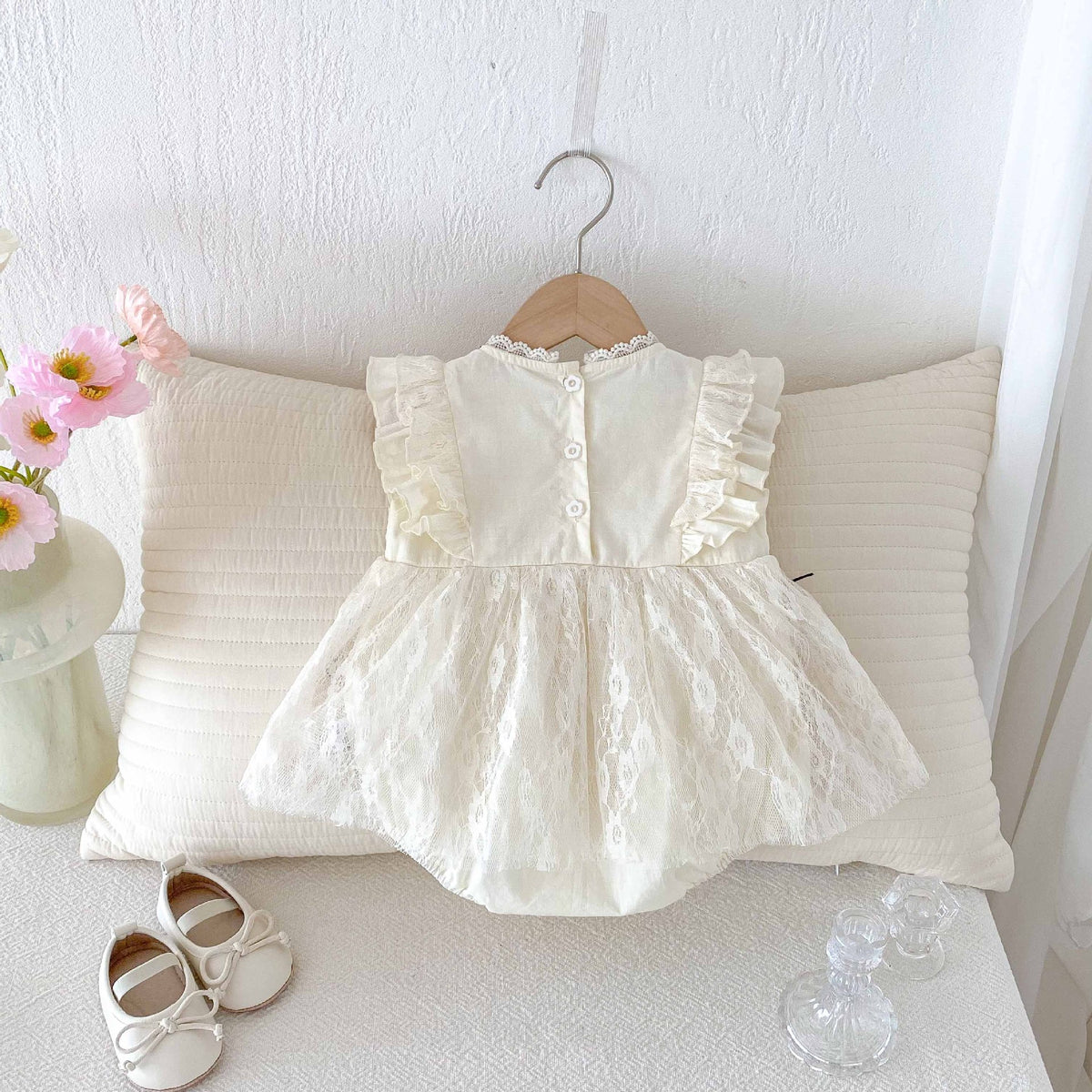 Baby Clothes Summer Lightweight Girl Baby Romper Lace Dress Princess Birthday Outfit A-Class