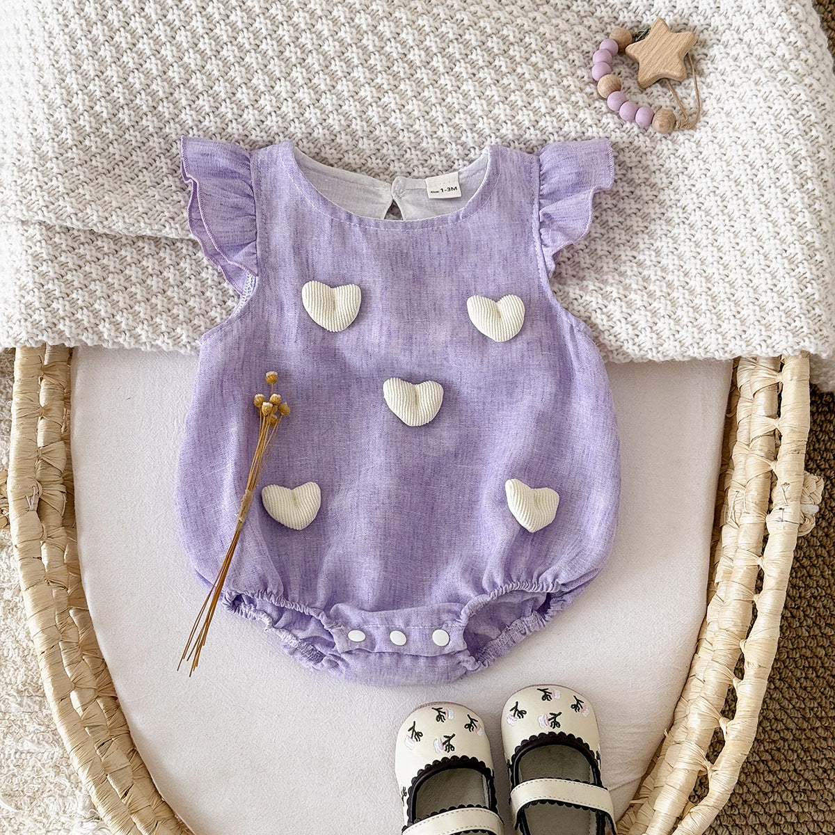 Summer clothes thin jumpsuit for baby girls crawling clothes