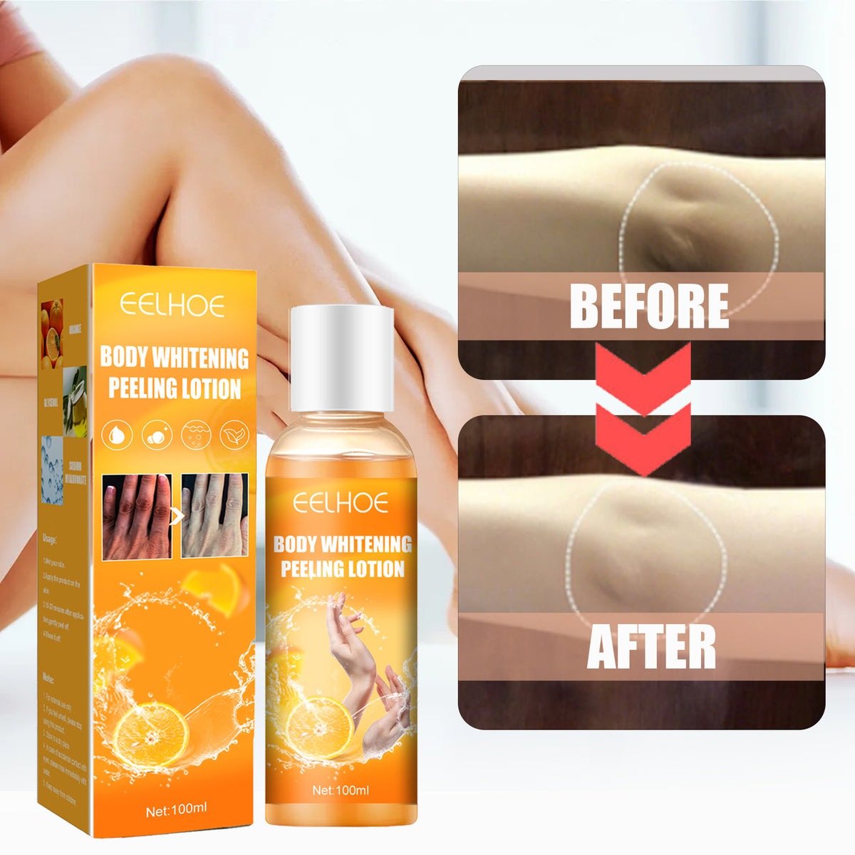 EELHOE Blackening Whitening Gel, Repair Hydrating Brightening Skin Melanin Removal Gel