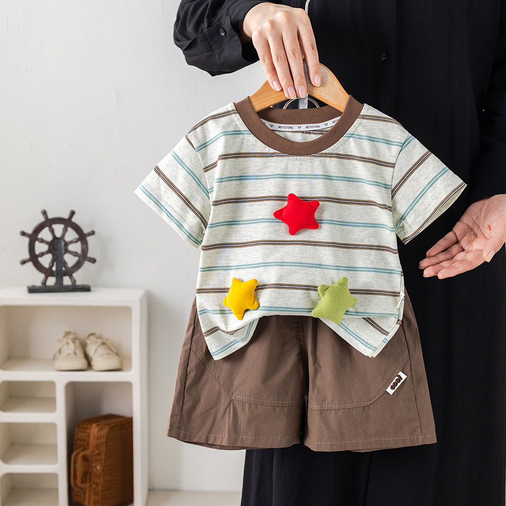 Summer clothes baby summer clothes short sleeved two-piece set