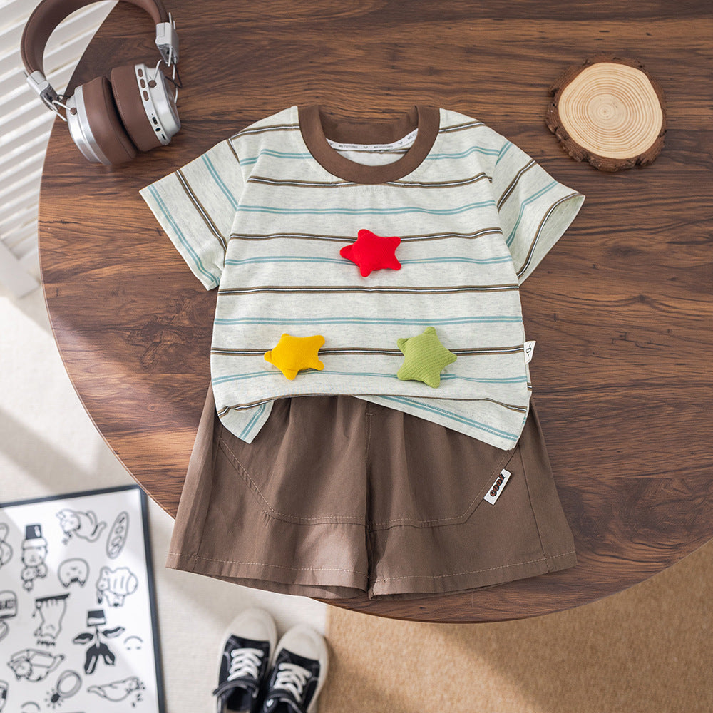 Summer clothes baby summer clothes short sleeved two-piece set